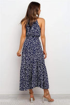 Polka Dot Halter Midi Summer Dress