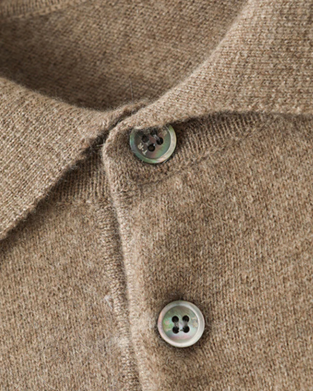 Men's Wool Knit Polo Sweater – Long Sleeve