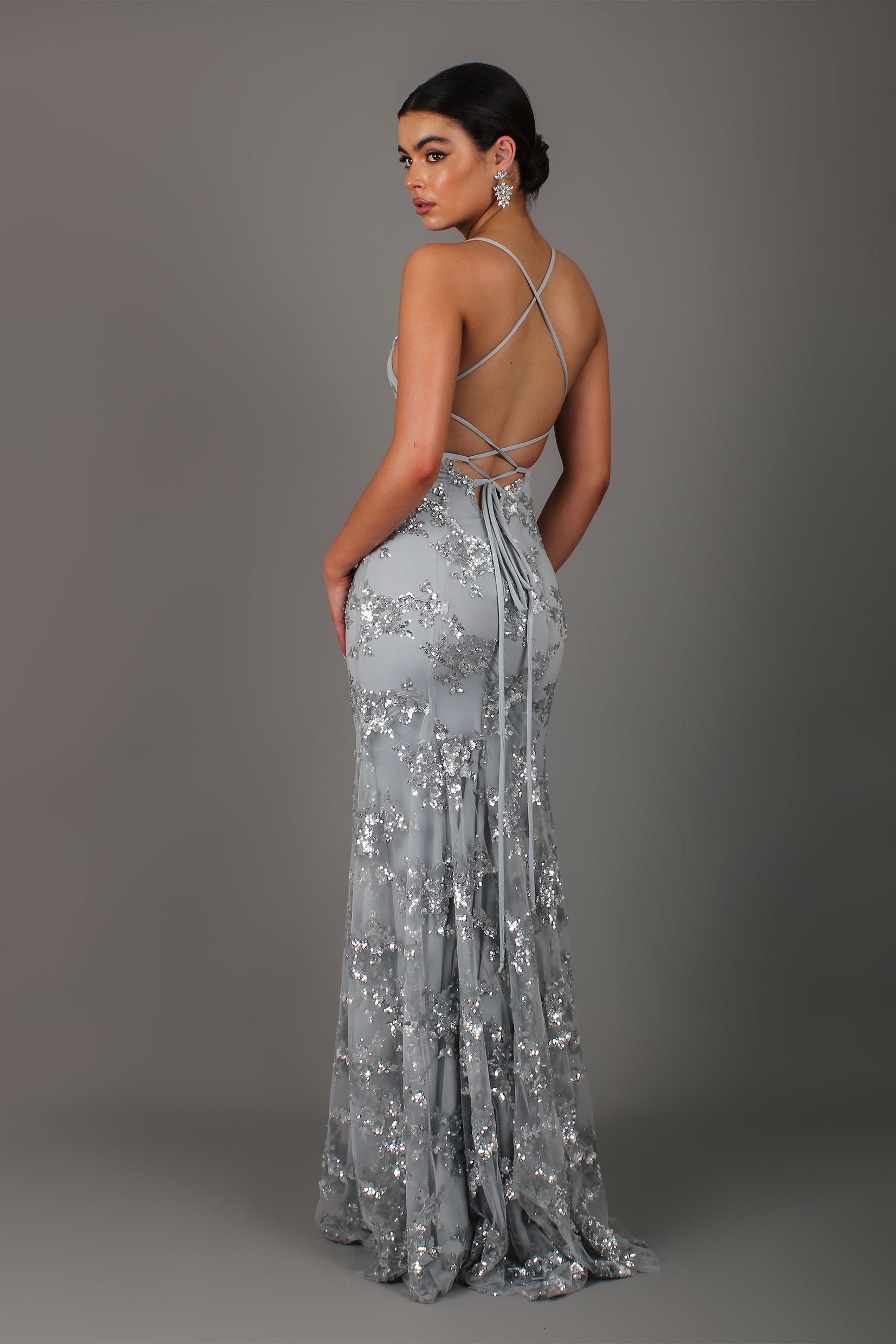 Sequin Maxi Wedding Guest Dress