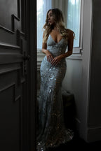 Sequin Maxi Wedding Guest Dress