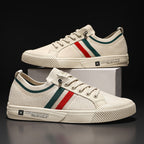 Roberto Russo Contrast Stripe Knit Sneakers