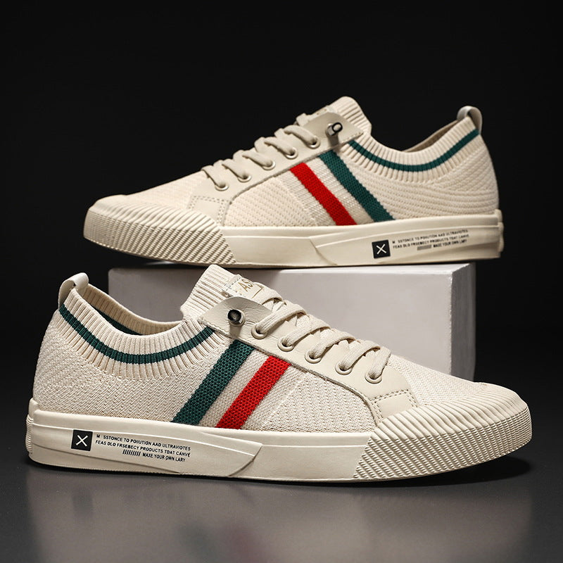 Roberto Russo Contrast Stripe Knit Sneakers
