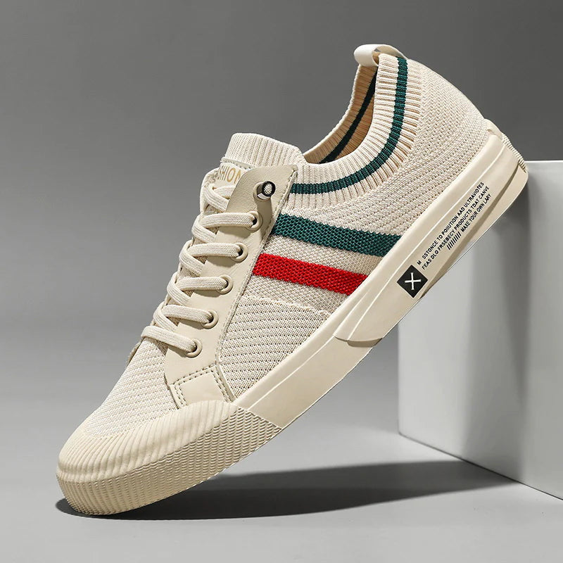 Roberto Russo Contrast Stripe Knit Sneakers