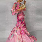 Katie Elegant Floral Handmade Dress