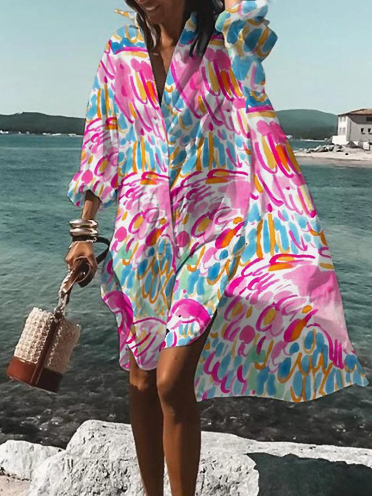 Mary Summer Midi Shirt Dress