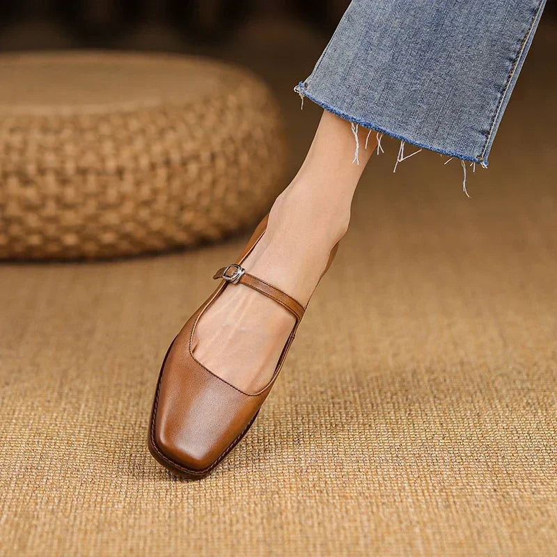 Daisy Women’s Spring Strap Block Heel Shoes