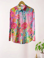 Terri Colorful Print Blouse