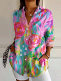 Terri Colorful Print Blouse