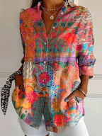 Terri Colorful Print Blouse
