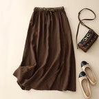 Everly 100% Linen A-Line Skirt