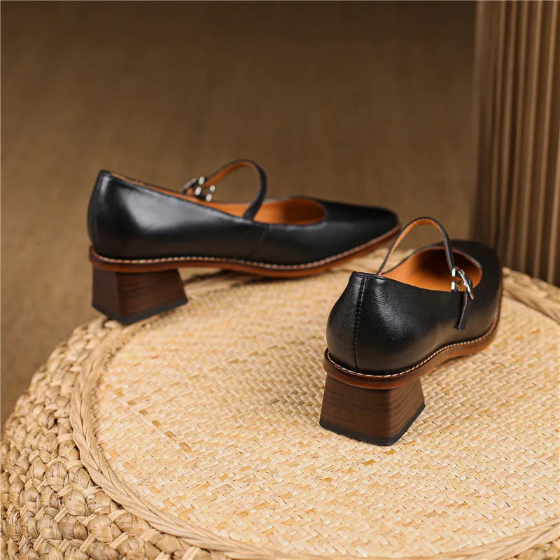 Daisy Women’s Spring Strap Block Heel Shoes