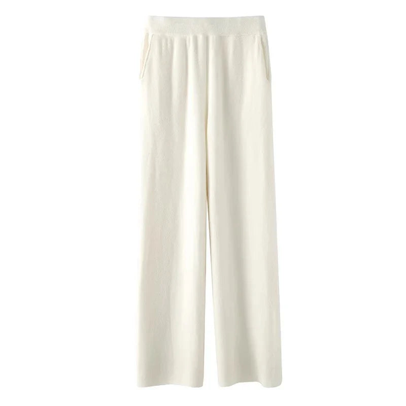 Harlow Wide-Leg Knit Trousers