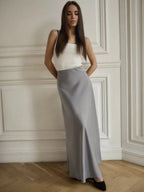 Seraphine Satin Fishtail Maxi Skirt