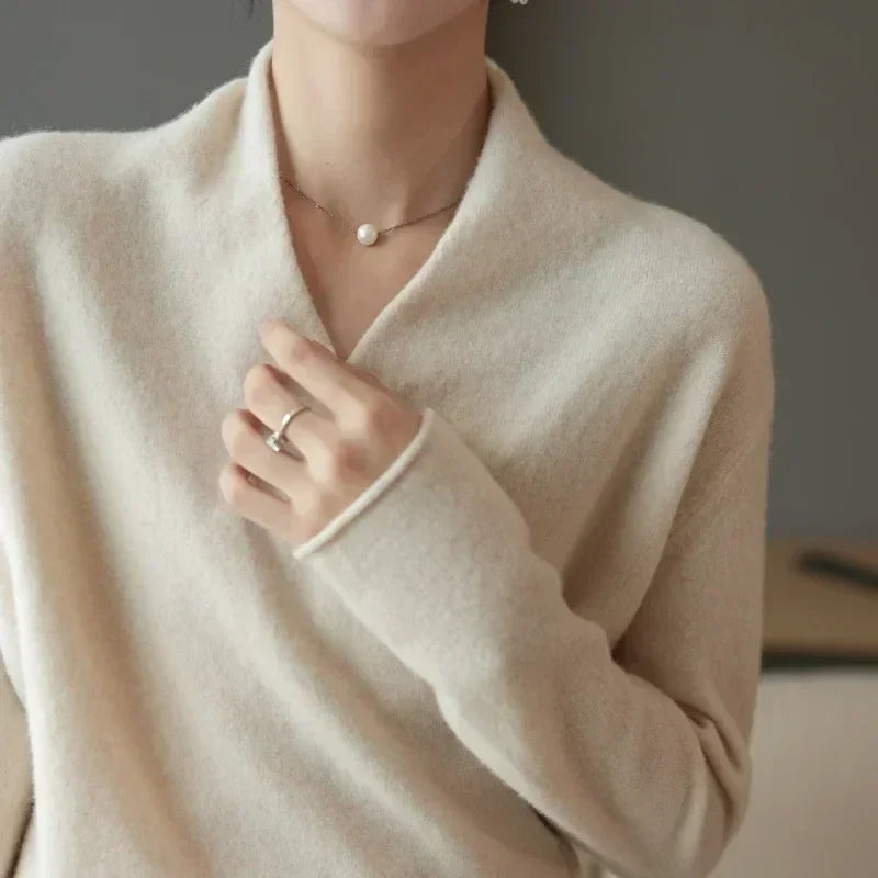 Wrap-Front Spring Knit Top