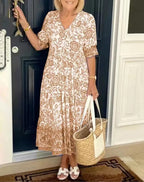 Aria Floral V-Neck Dress