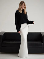 Seraphine Satin Fishtail Maxi Skirt