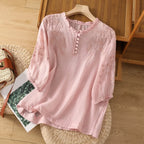Suzanne Floral Button-Front Blouse