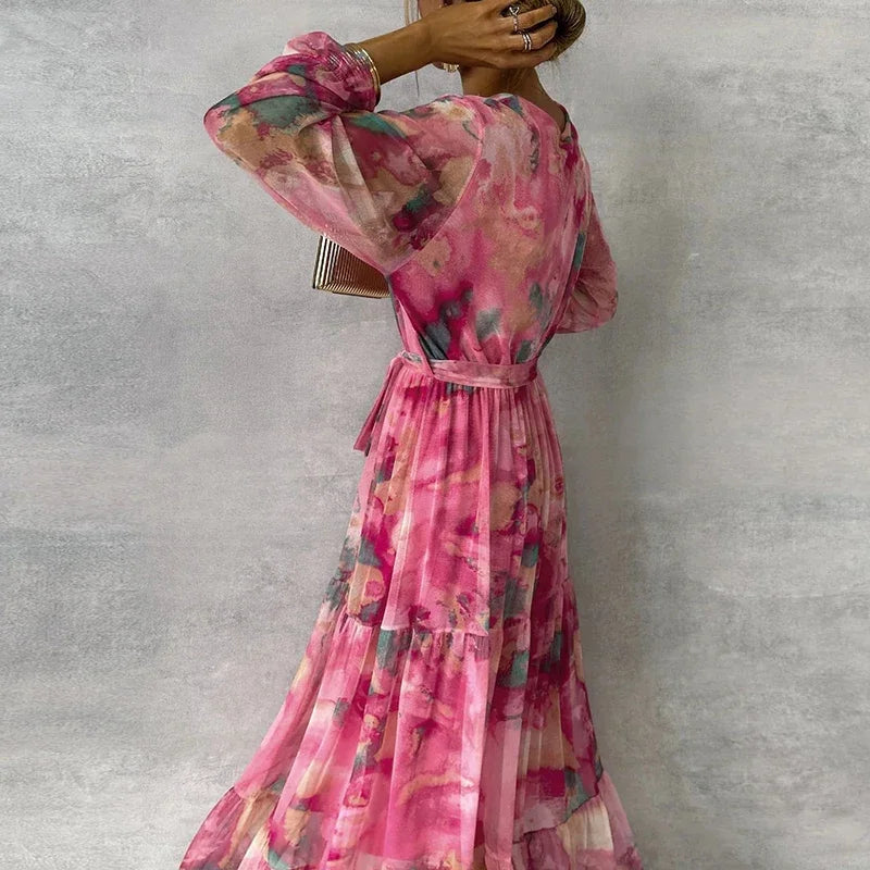Katie Elegant Floral Handmade Dress