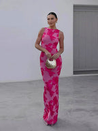 Lily Pink Floral Maxi Dress