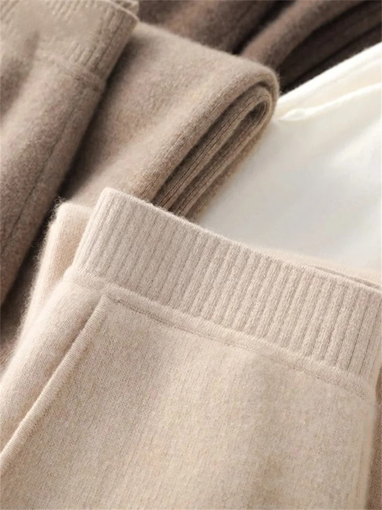 Harlow Wide-Leg Knit Trousers