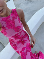 Lily Pink Floral Maxi Dress
