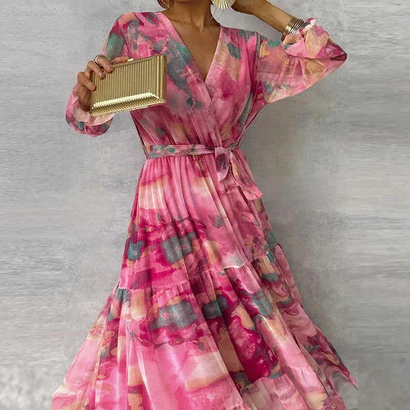 Katie Elegant Floral Handmade Dress