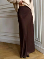 Seraphine Satin Fishtail Maxi Skirt