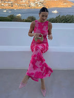 Lily Pink Floral Maxi Dress