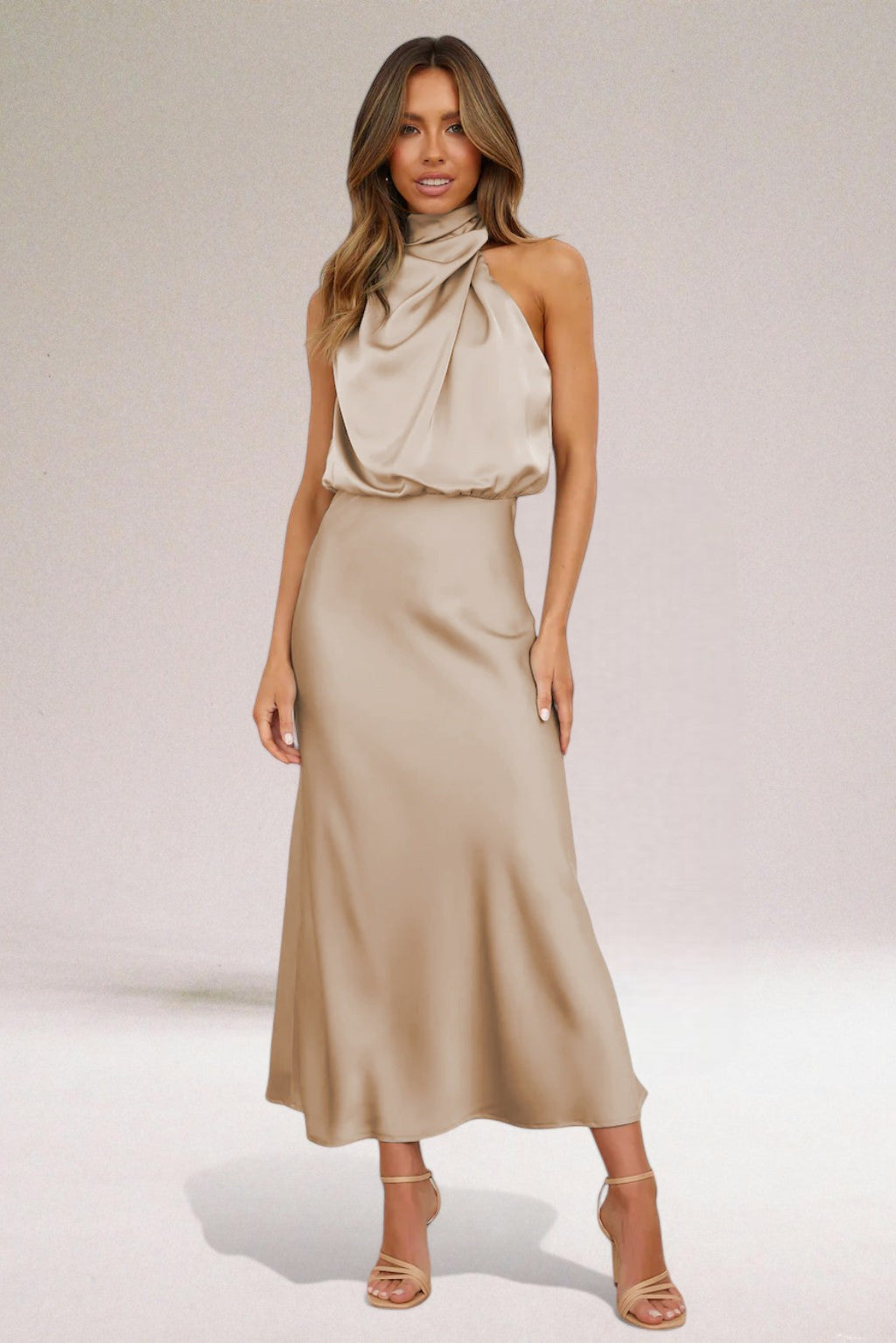 Giselle Elegant Halter Neck Dress