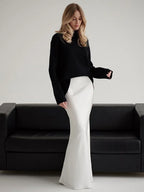 Seraphine Satin Fishtail Maxi Skirt