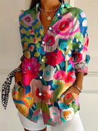 Terri Colorful Print Blouse