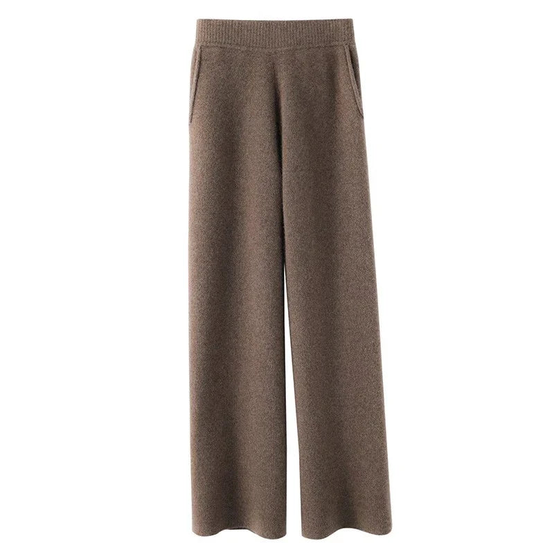 Harlow Wide-Leg Knit Trousers