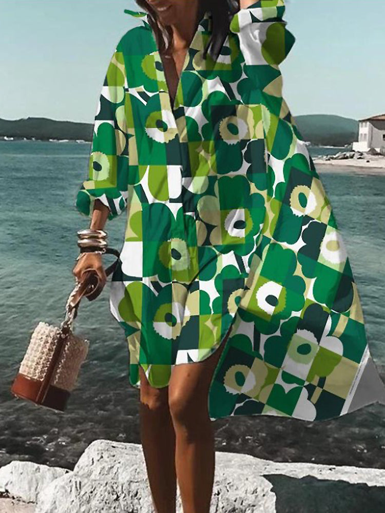 Mary Summer Midi Shirt Dress