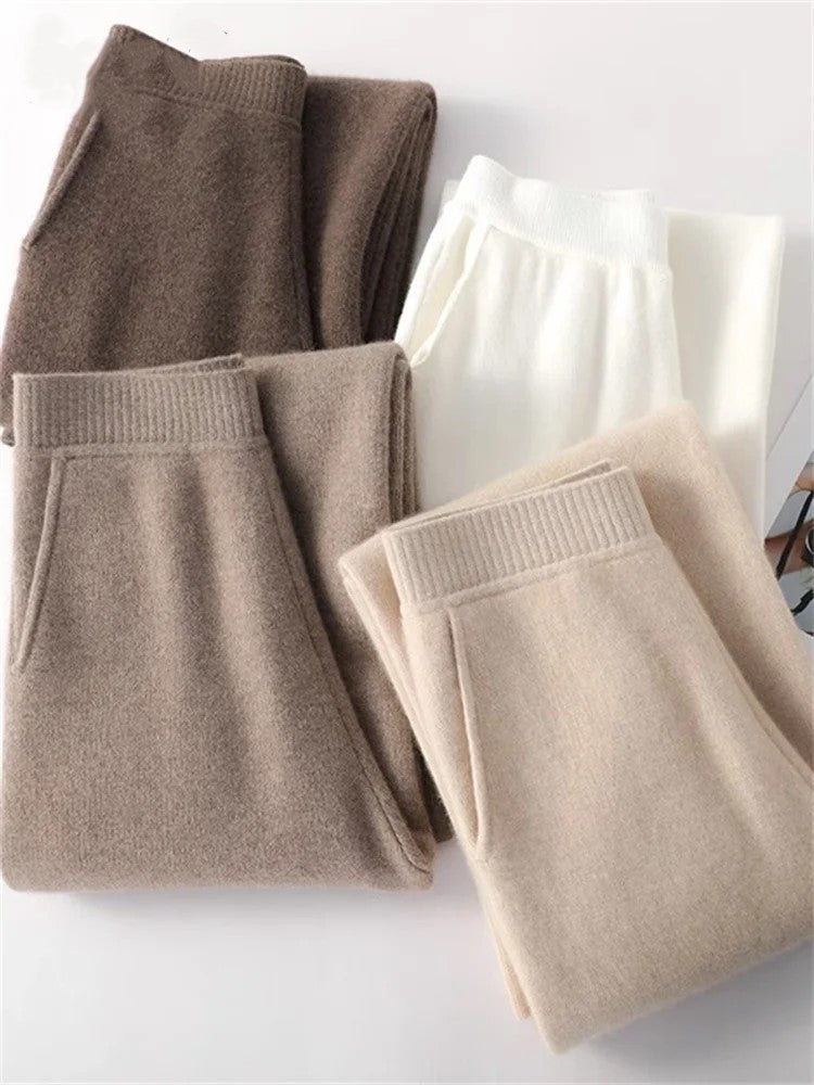 Harlow Wide-Leg Knit Trousers