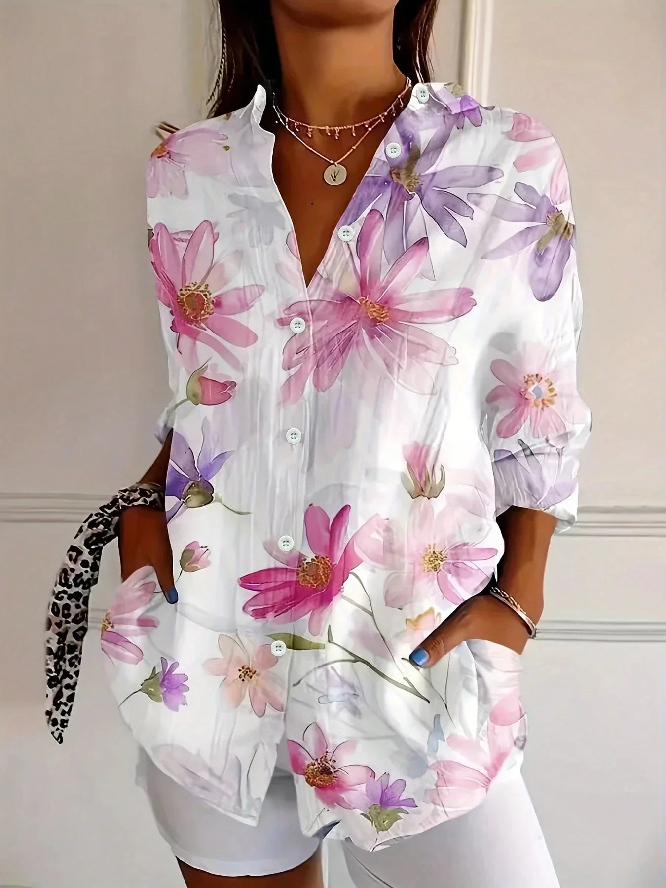 Terri Colorful Print Blouse