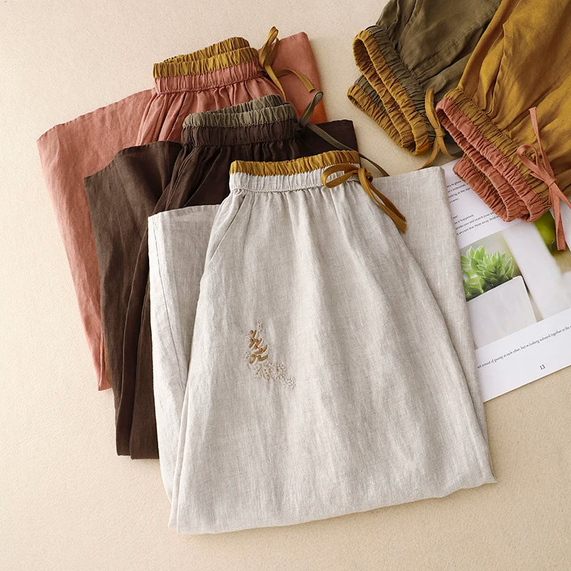 Everly 100% Linen A-Line Skirt