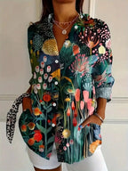 Terri Colorful Print Blouse