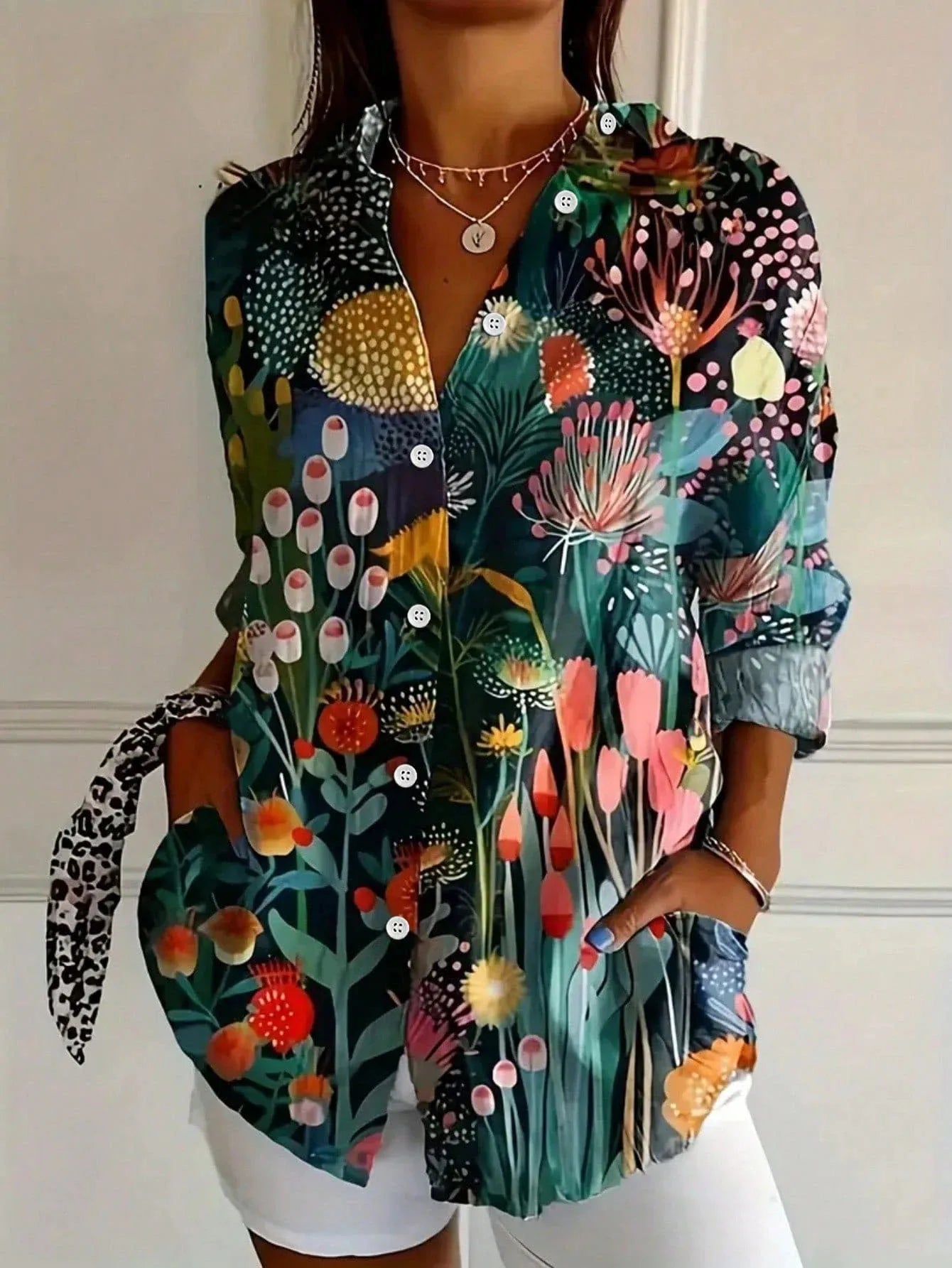 Terri Colorful Print Blouse