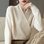 Wrap-Front Spring Knit Top