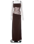 Felicia Long Dress with Lace Detail