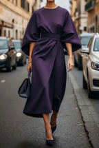 Wendy Elegant Dress with Lantern Sleeves