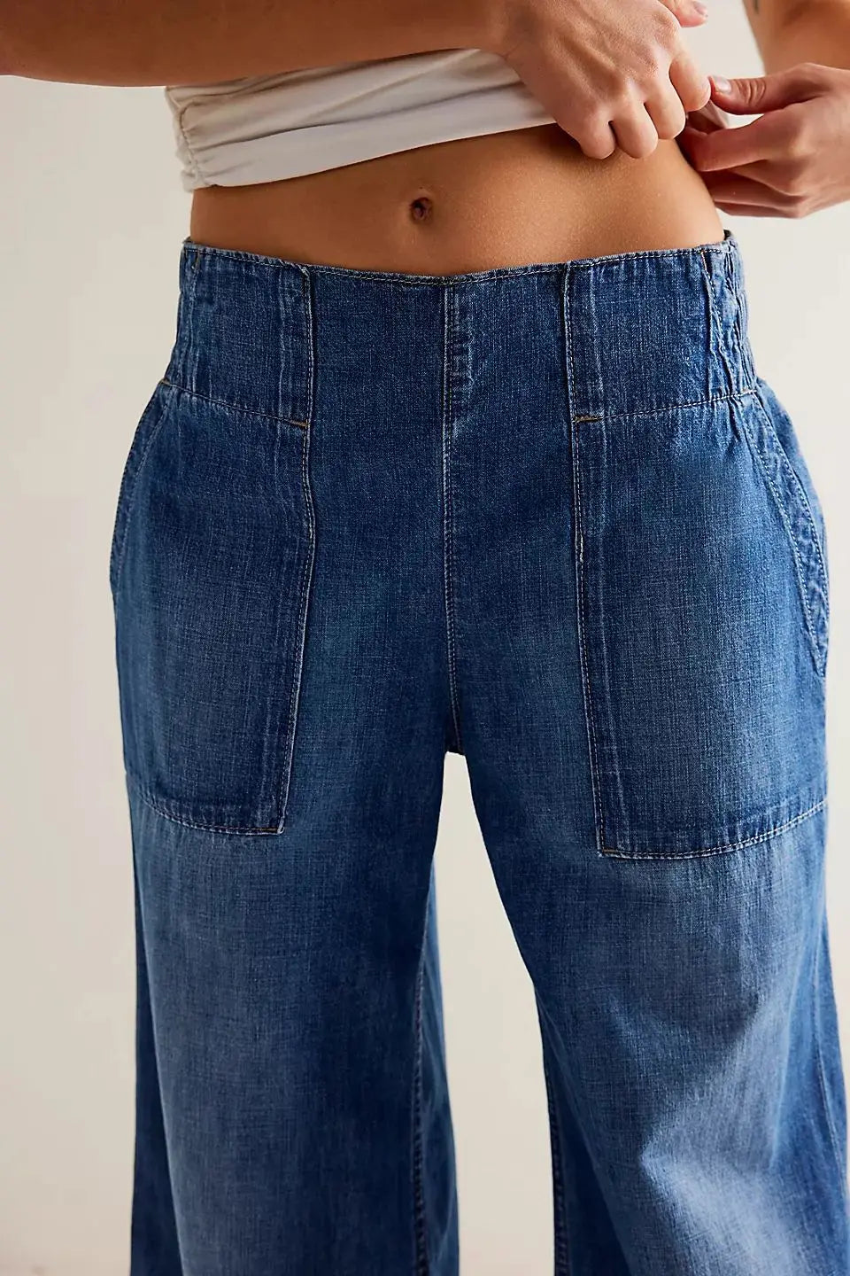 Audrey Wide-Leg Denim Jeans