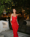 Romantic Ruffle Chiffon Maxi Dress