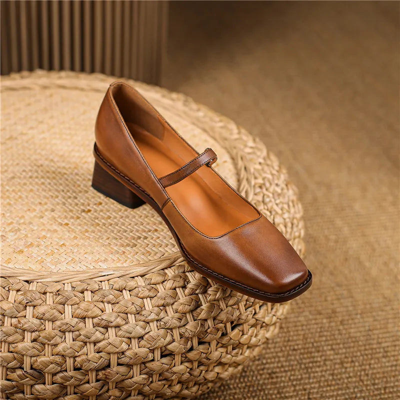 Daisy Women’s Spring Strap Block Heel Shoes
