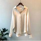 Silk Satin Shirt Blouse