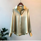 Silk Satin Shirt Blouse