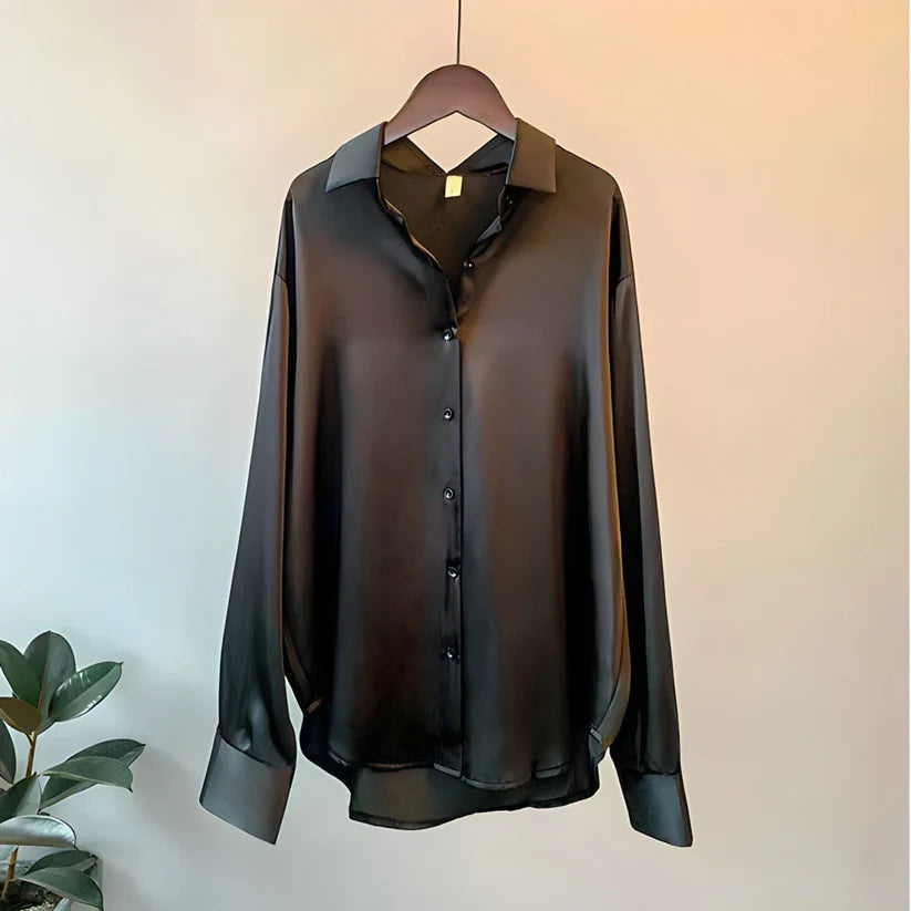 Silk Satin Shirt Blouse