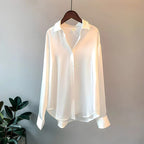 Silk Satin Shirt Blouse