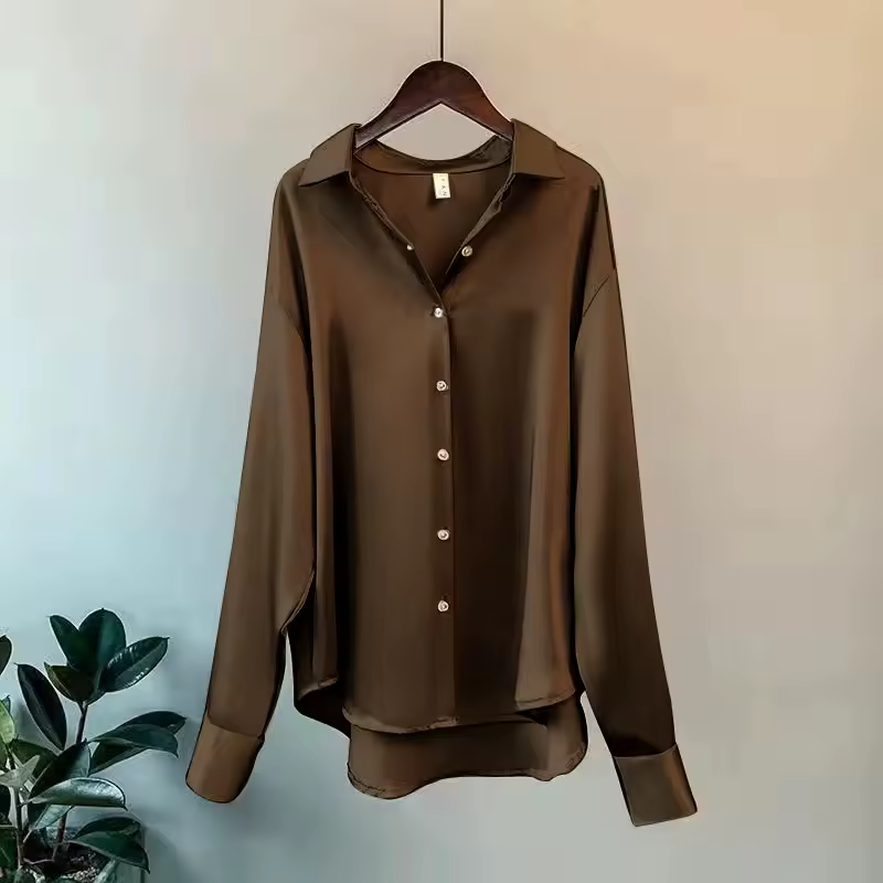 Silk Satin Shirt Blouse