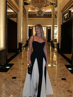 Paloma Black-and-White Maxi Dress